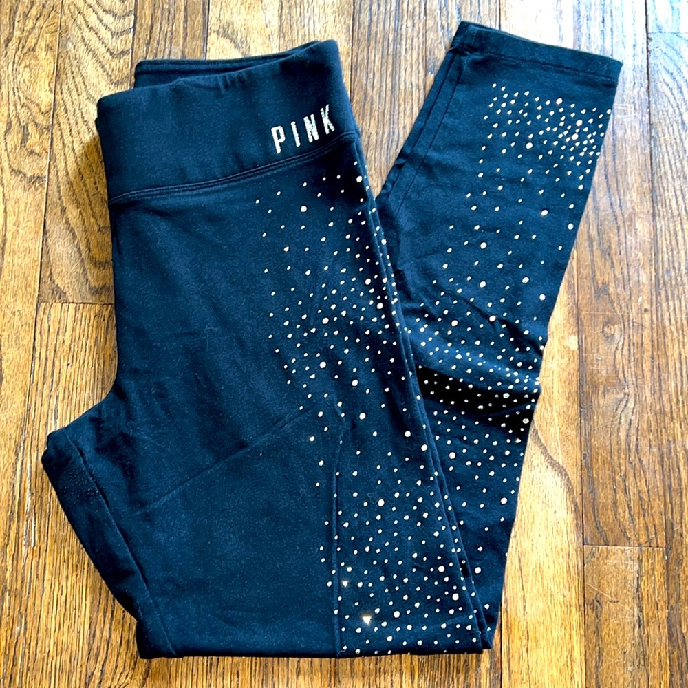 🩵VS PINK🩵 Vintage all over bling leggings L